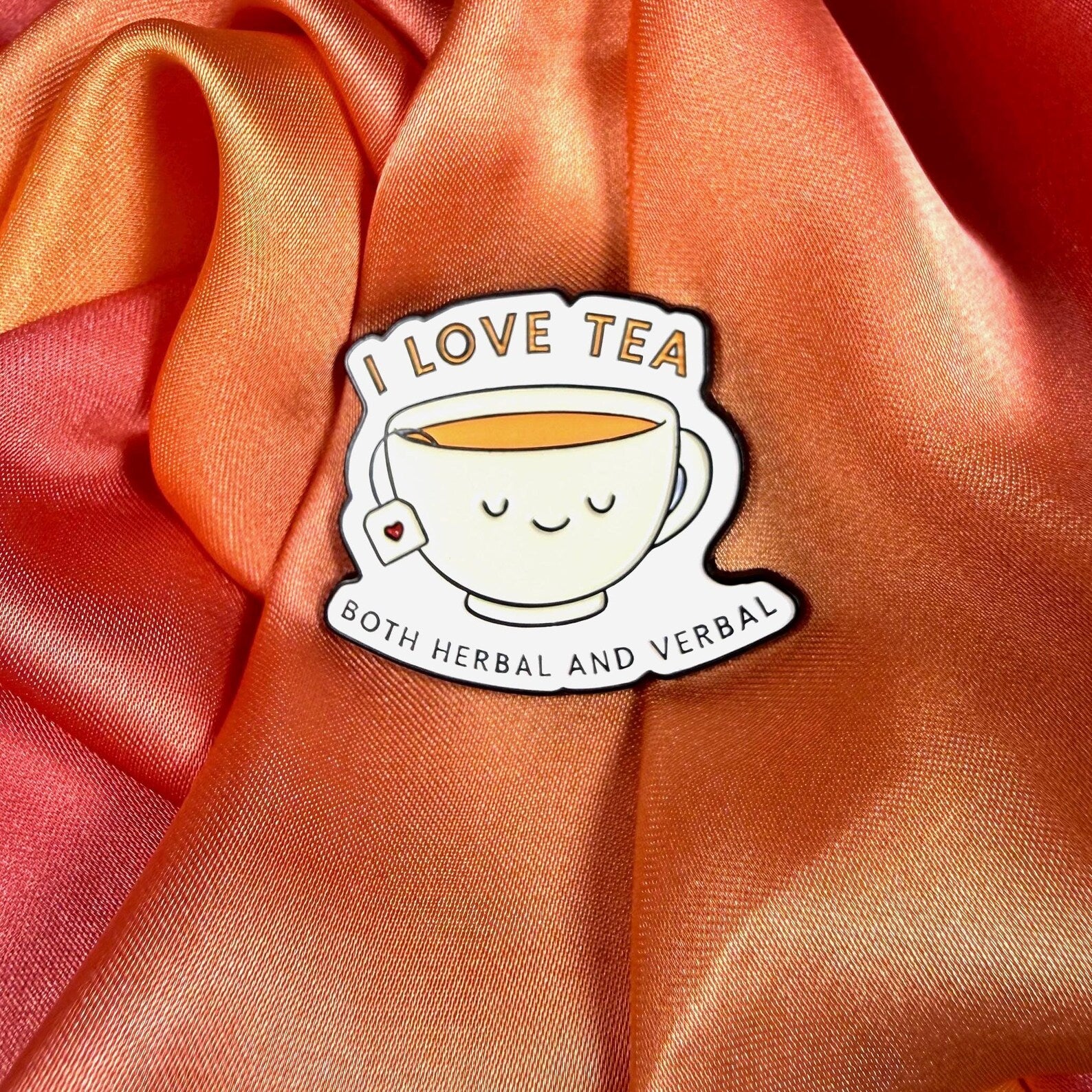 I Love Tea Enamel Pin Badge | Pincredible