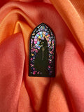 Stained Glass Gothic Cat Enamel Pin Badge | Pincredible