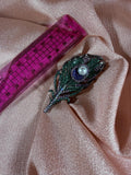 Peacock Feather Brooch Pin