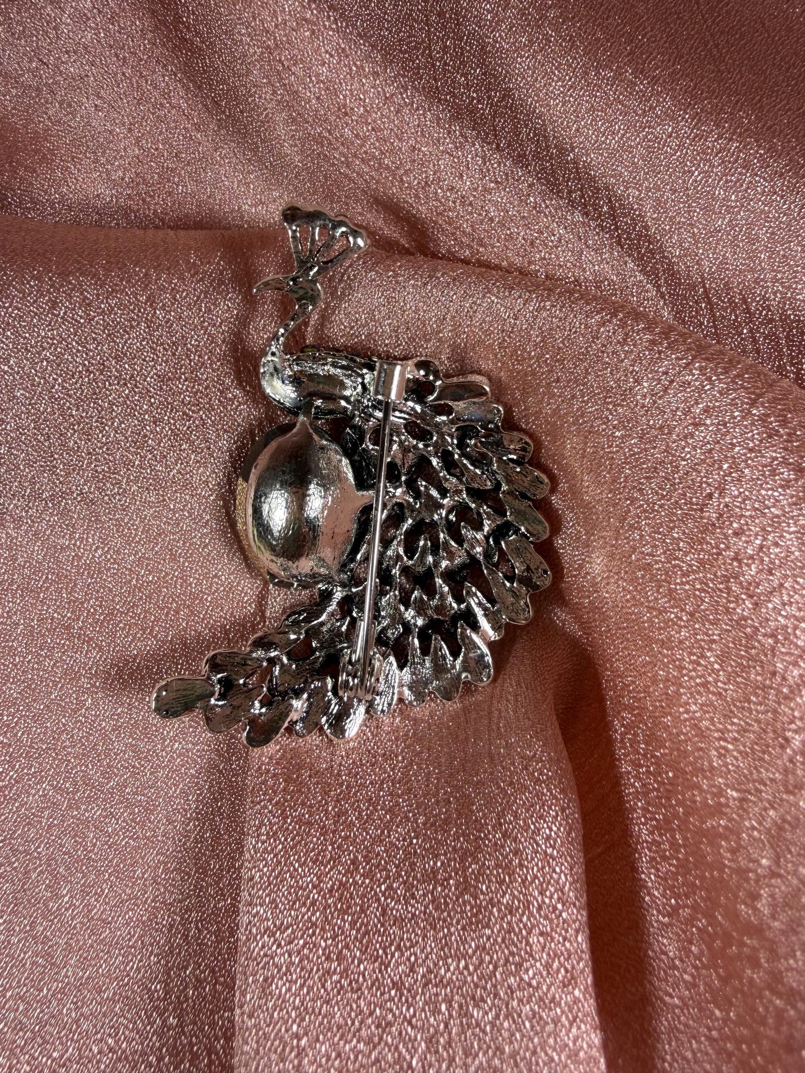 Peacock Fan Tail Brooch Pin