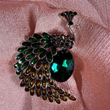 Peacock Fan Tail Brooch Pin