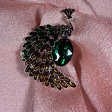 Peacock Fan Tail Brooch Pin