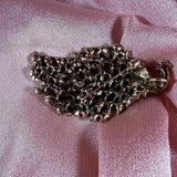 Peacock Brooch | Teal & Olive Green Rhinestone Crystal Silver Tone Pin