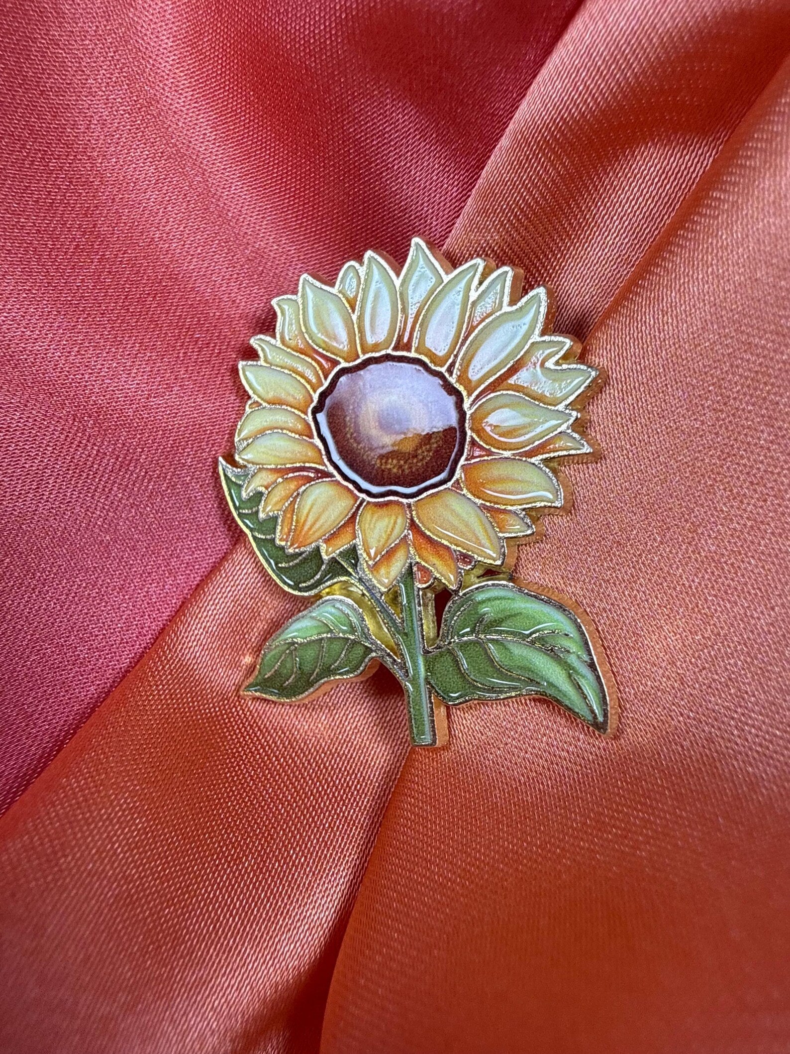 Sunflower Enamel Pin Badge | Pincredible