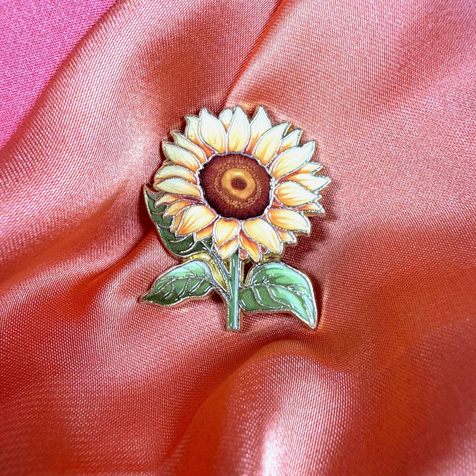 Sunflower Enamel Pin Badge | Pincredible