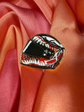Shark Bite Racing Helmet Enamel Pin Badge | Pincredible
