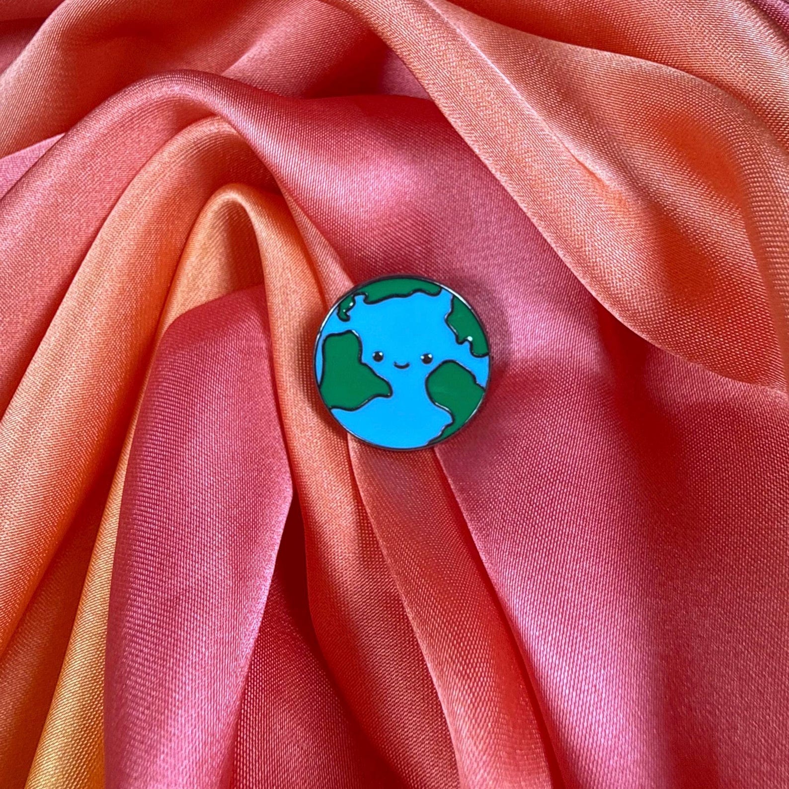 Kawaii Earth Enamel Pin Badge | Pincredible Collection Accessory