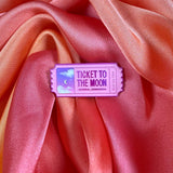 Ticket to the Moon Enamel Pin Badge | Pincredible