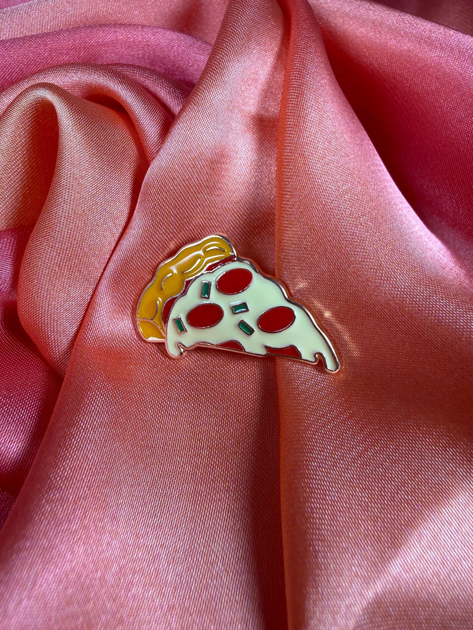 Pizza Slice Enamel Pin Badge | Pincredible
