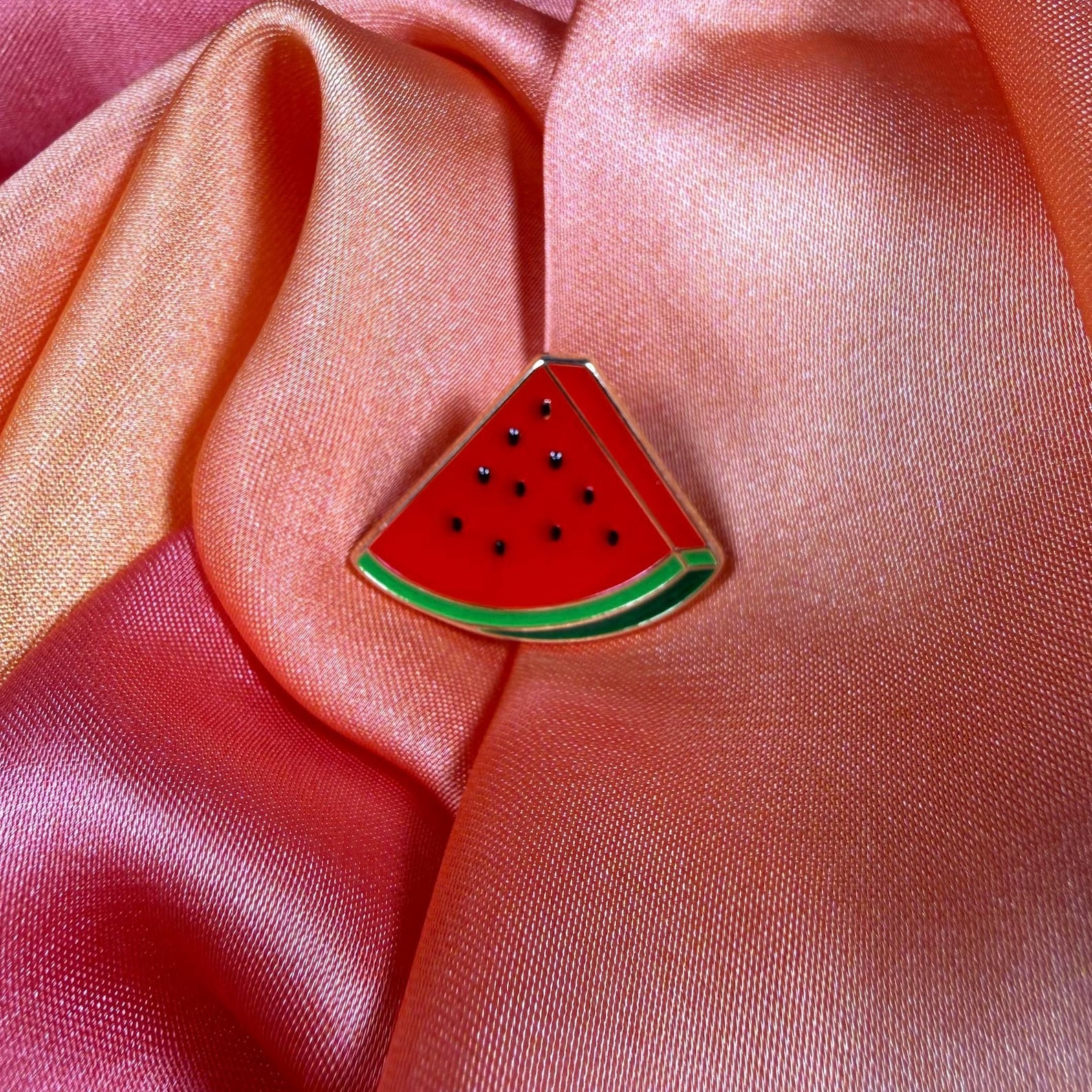 Juicy Watermelon Slice Enamel Pin Badge | Pincredible